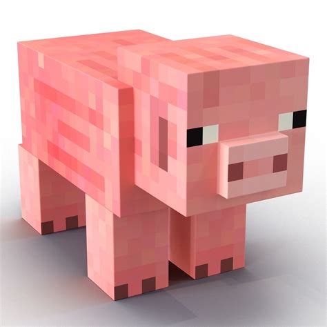 minecraft pig 3d